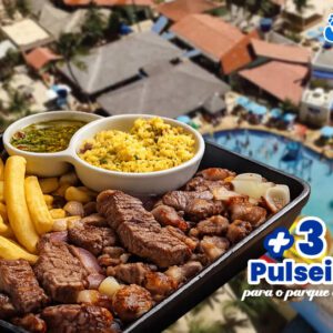 Maminha trinchada com fritas + 3 Passaportes para o Parque Aquático de R$188,90 por R$159,90.