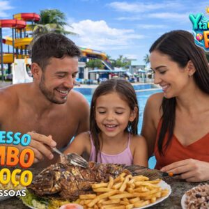 3 Ingressos + Almoço completo para 3 pessoas sendo Tilápia completa ou Carne de Sol completa por apenas R$199,90.