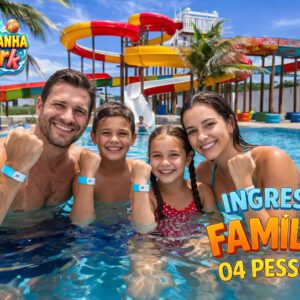 Acesso para 4 (quatro) pessoas ao Parque Aquático com entrada garantida por apenas R$119,90.